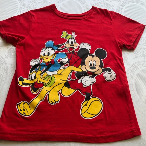 Disney Junior Size 10-12 Mickey Mouse And Friends Red T-Shirt Short Sleeves Tee - Picture 13 of 16